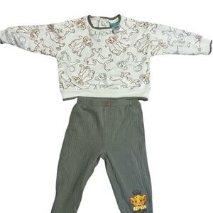 Disney Lion King Simba Toddler 2-Piece Outfit Set 18M | Disney Baby Matching Set